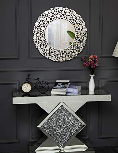 RICHTOP Specchio Grande da Parete con Cornice Rotonda, con ...